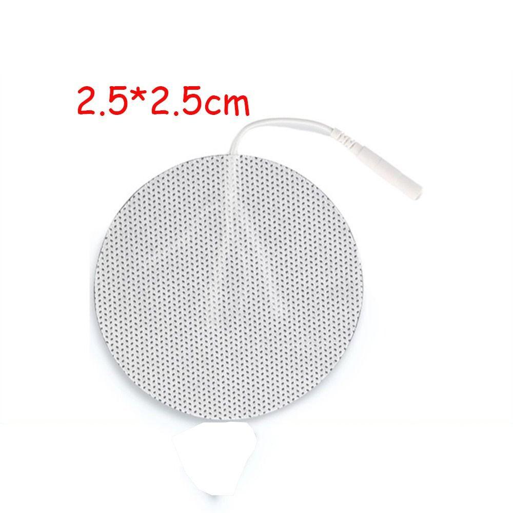10 Pcs White Non-woven Fabric Electrode Pads 2.0mm Replacement for Tens EMS Massager