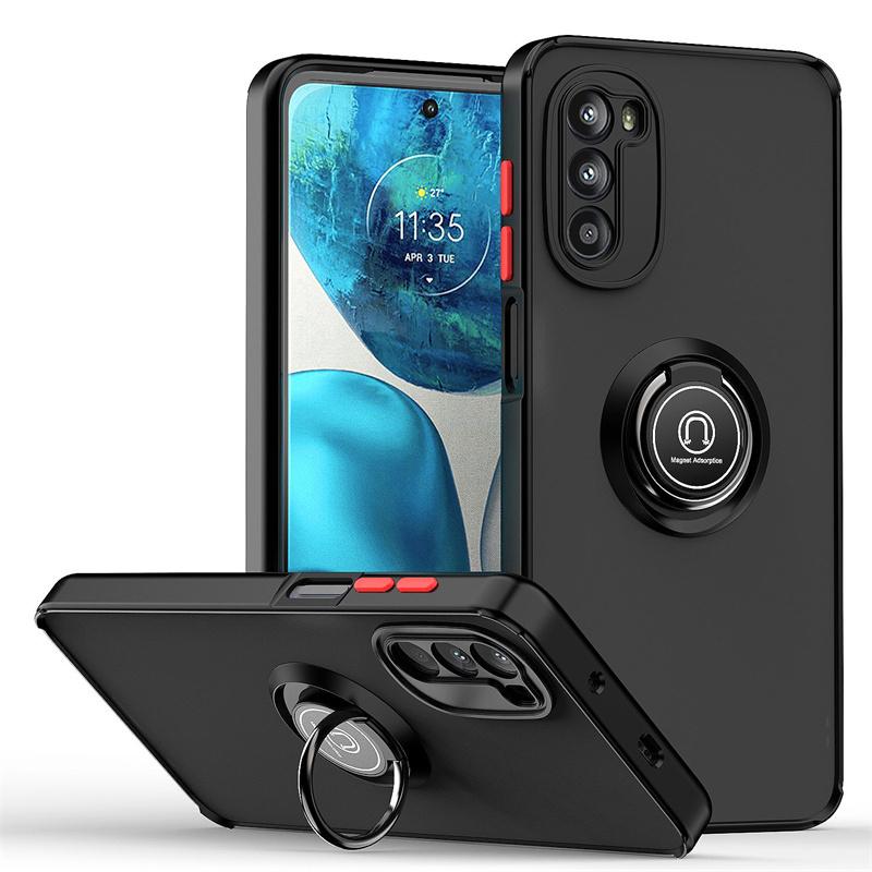 Чехол для Motorola Moto G52, матовый, бронированный, с магнитным кольцом, чехлы для телефонов Moto G52 G 52 MotoG52, противоударный, жесткий, задняя крышка из ПК