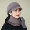 Women's Winter Velvet Thickened Cold and Warm Knitted Wool Hat Faux Rabbit Fur Hat Ear Protector Cap