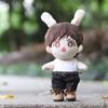 Niannyyhouse 15cm Plush Denim Scarf Checkered Cotton Doll Clothes Clothes Suit, Jacket, Shirt, Vest, Pants,