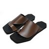 Fashion Summer Outdoor Beach Casual Leather Slippers Fashion Tha Aret Anti-slip Anti-odor Minimalist Shoes Men Comfy Soft Bottom Sandals
