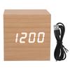 LED Wood Clock Multifunctional Large Display 3 Brightness Eye Protection Portable Smart LED Digital Clock for Office