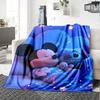 1pc S-Stitch12 Blanket, Gift, for Men and Women, Soft Blanket, Good for Sofa Bed Couch Travel, Lightweight Flannel Blanket