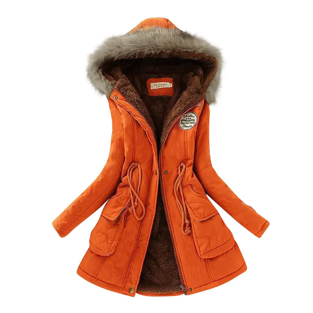 Женская модная однотонная осенне-зимняя хлопковая куртка с капюшоном и шнурком