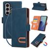 Retro Leather Phone Case for Samsung Galaxy Z Fold 8 Ultra 7 6 5 4 Fold7 Wrist Strap Flip Wallet Card Slot Holder Stand Cover