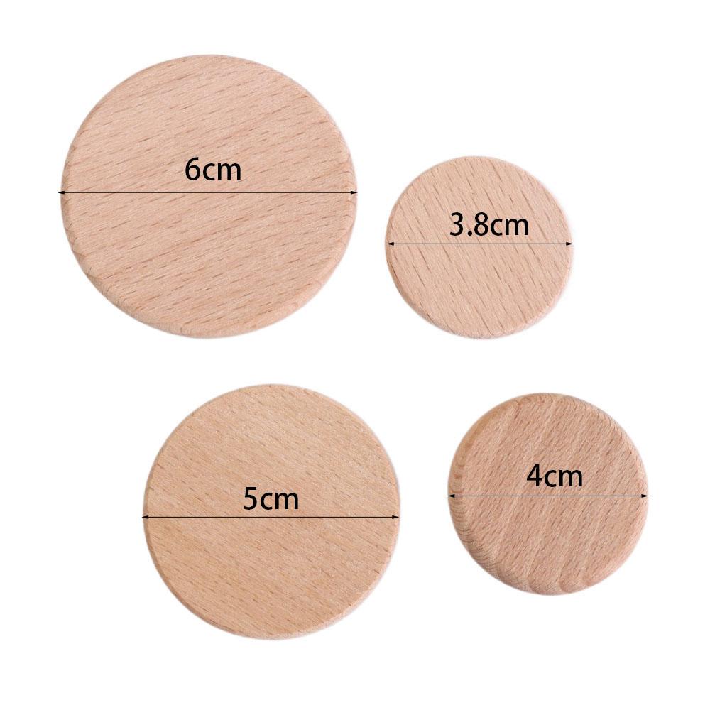 10 шт. Необработанные круглые диски из натурального дерева, круглые спилы из натурального бука, заготовки из дерева, ручная работа