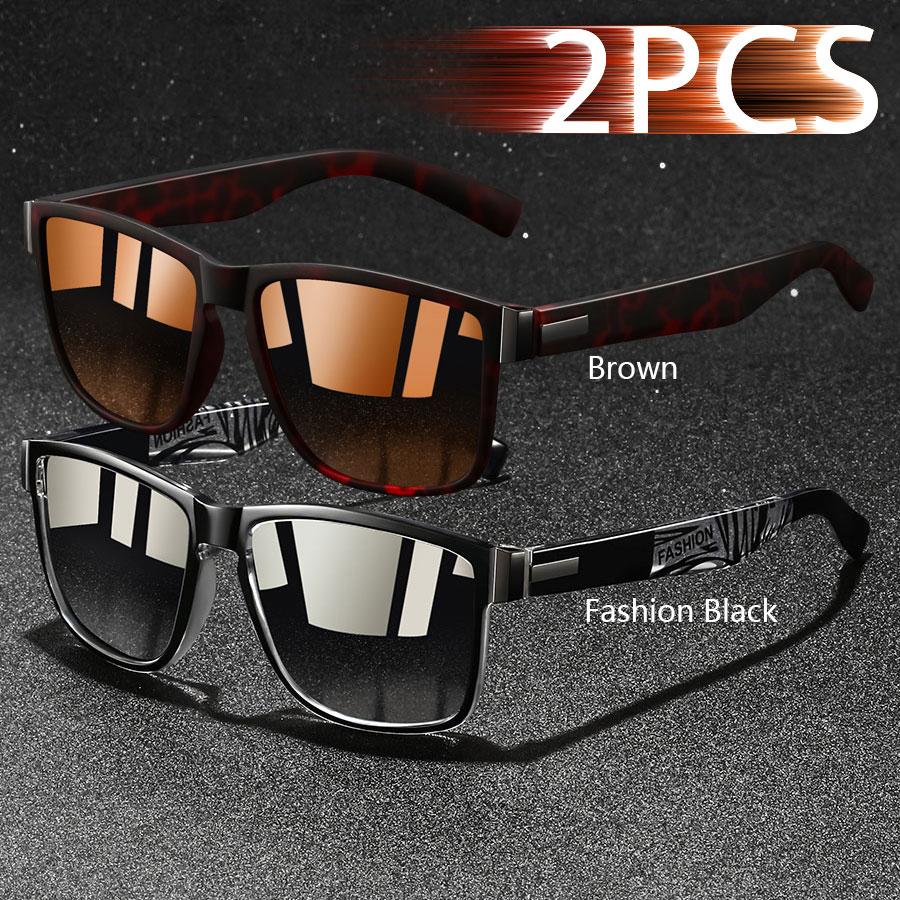 Модные винтажные квадратные унисекс солнцезащитные очки для вождения и рыбалки мужские и женские люксовые брендовые дизайнерские солнцезащитные очки с антибликовым покрытием UV400