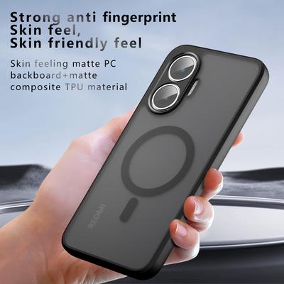 Магнитный беспроводной зарядный матовый чехол для Xiaomi Redmi Turbo 4 Pro Magsafe противоударный акриловый жесткий бампер чехол для POCO F7