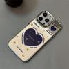 Чехол Zhitai для iPhone 15 Pro Max с рисунком 'Love': Совместимо с iPhone 13, 16, 12 Pro Max и 14 - Дизайн «Три в одном» с зеркалом.