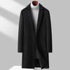 Autumn and Winter Men's Woolen Coat Medium and Long Suit Collar Cotton Thickened Woolen Coat Trench Coat Men's Coat