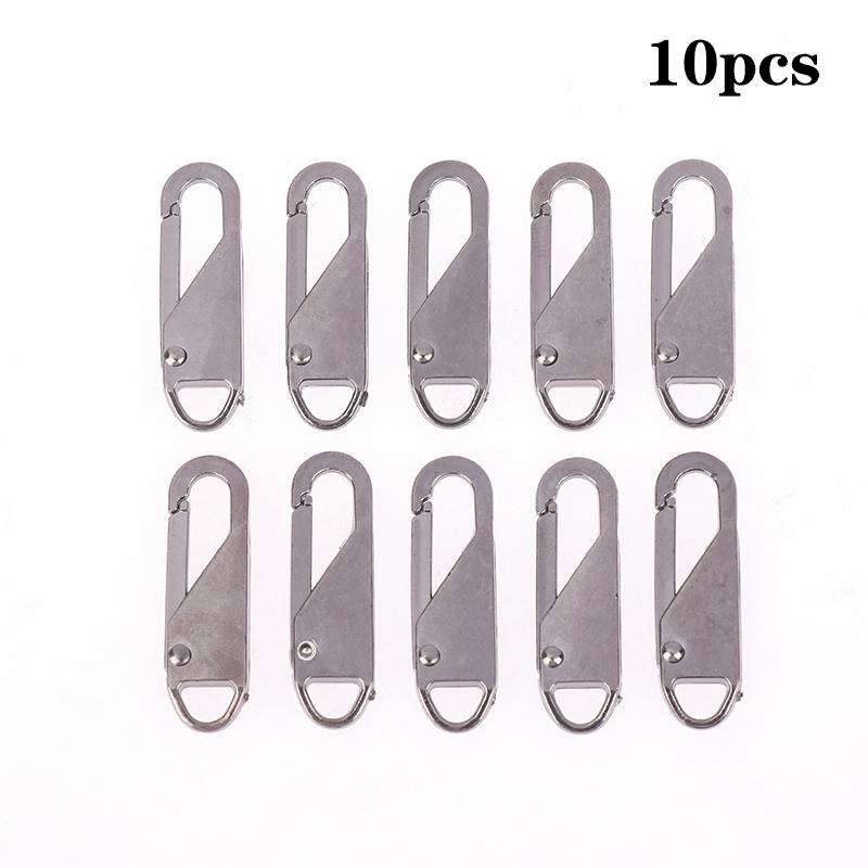 10 шт. универсальный съемный съемник молнии, металлические ремонтные комплекты для головки молнии, замена для сумки, сумки, ползунка на молнии для одежды