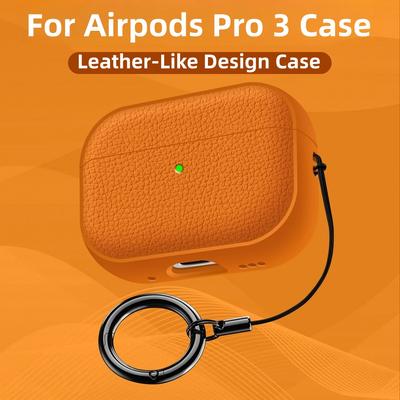 Для Airpods Pro 3 Чехол Мягкий ТПУ Кожаный Дизайн Защитный Чехол со Шнурком и Набором для Чистки Для Apple Последние Airpods Pro 3