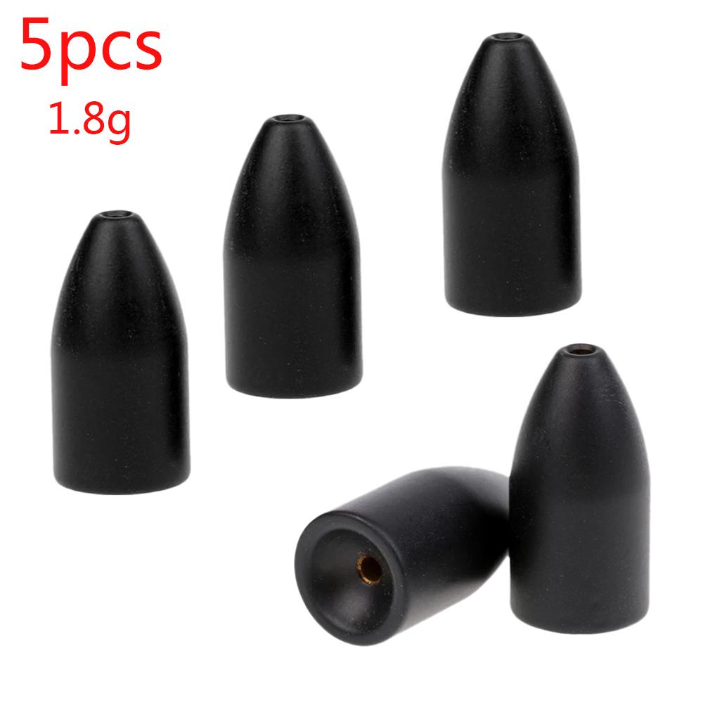 5Pcs High Quality Line Sinkers Weights Sinker Brass Hook Connector Tungsten Fishing Lead Fall