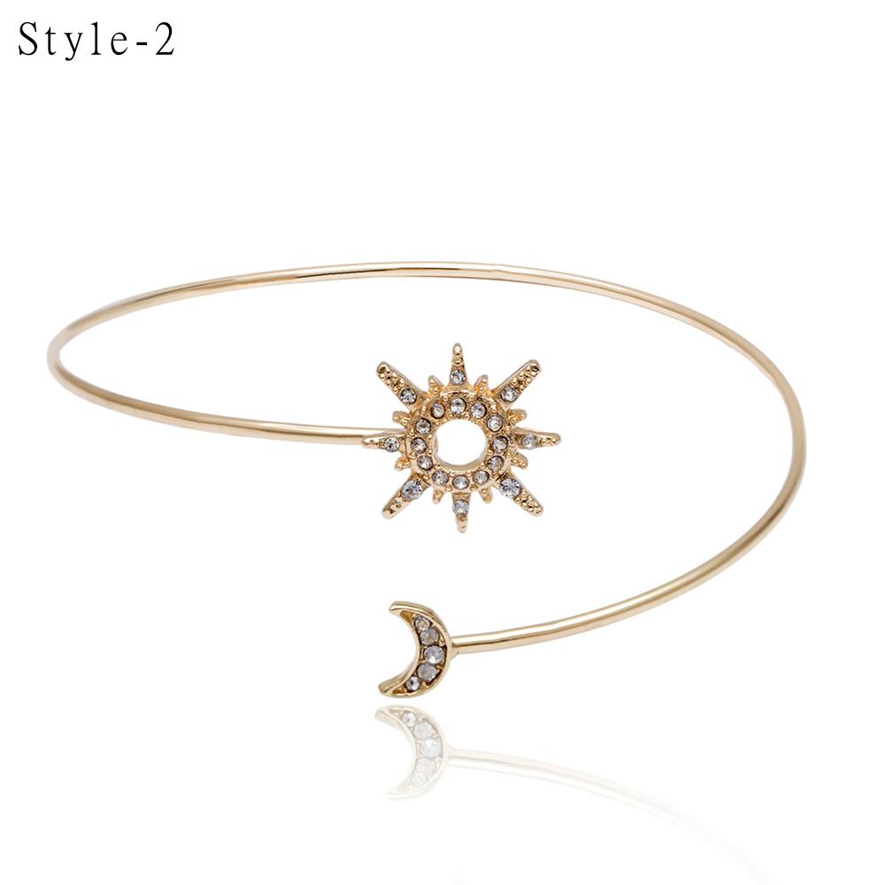 Retro Alloy Punk Hollow Out Geometric Shape Arm Chain Bracelet