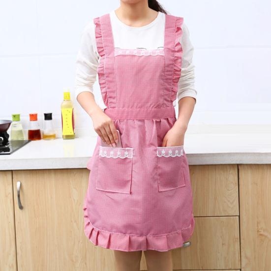 Кухонный фартук без рукавов с плечевым ремнем, двухслойный кухонный женский фартук с защитой от масла, ежедневное использование