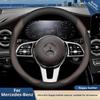 Для Mercedes Benz Кожаная Накладка на Руль Автомобиля A C E S-Класса AMG GLA GLB GLC GLE 180 200 300 350 450 EQB EQE чехол на руль
