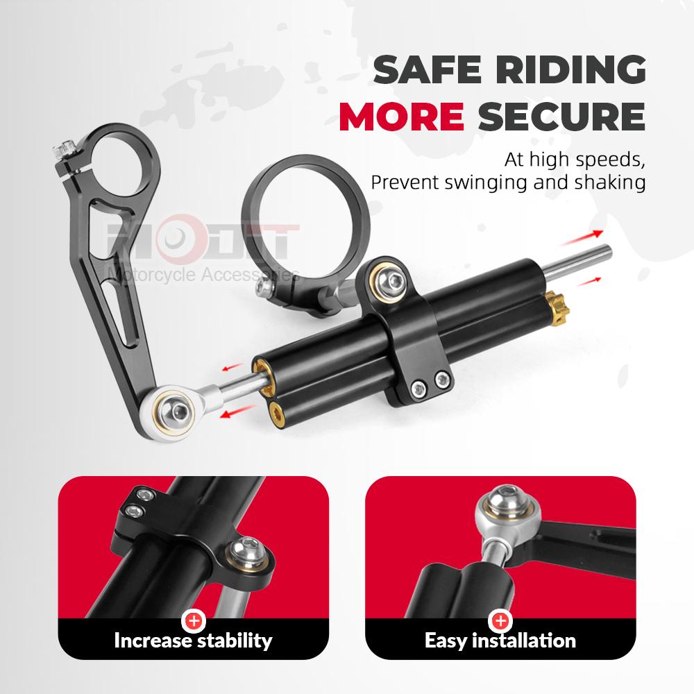 For Honda CT125 Hunter Cub Trail125 CT125 2020-2025 Motorcycle Steering Stabilize Damper Shock absorber Bracket Mounting Kit