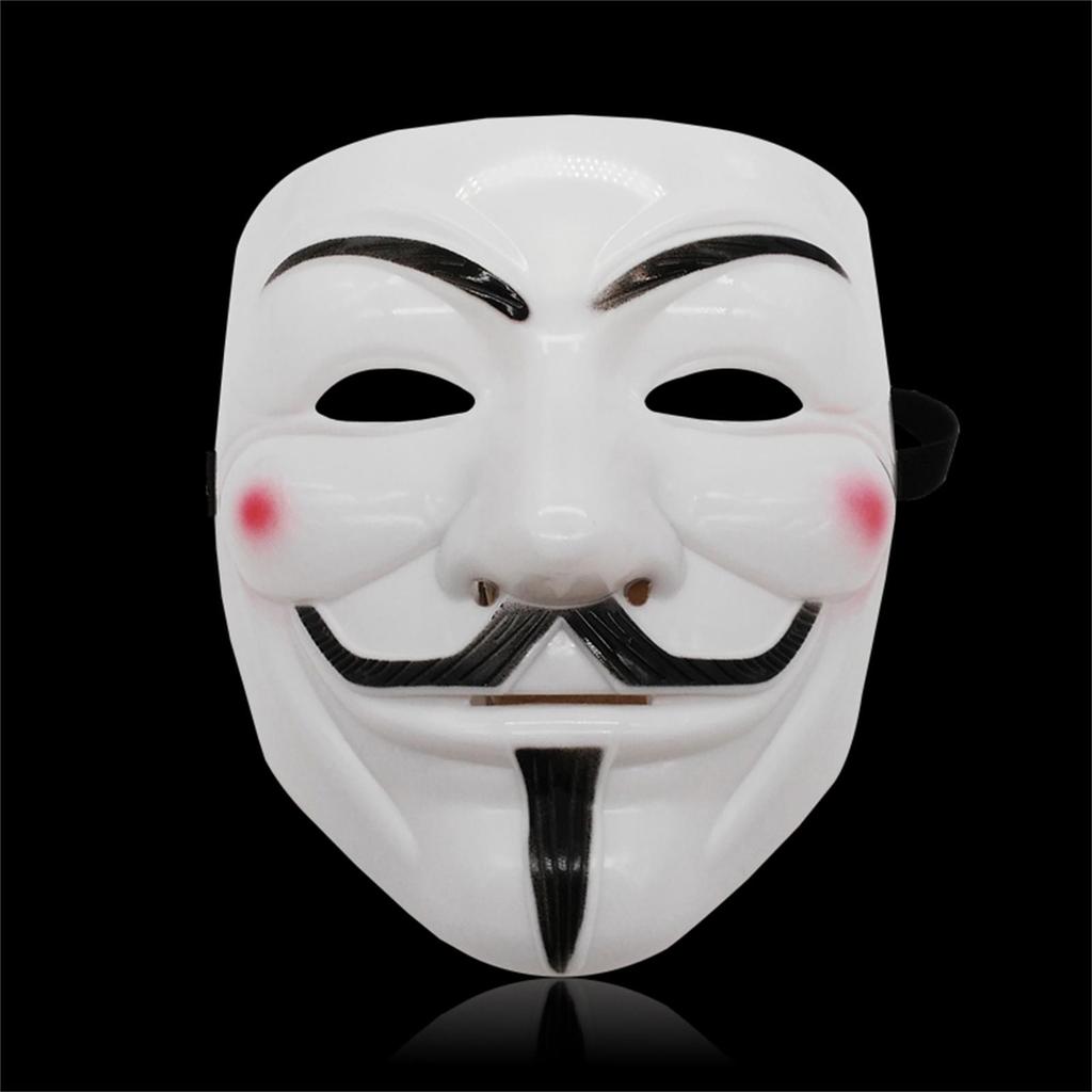 1pc Halloween Face Mask Black White V For Vendetta Hackers Cos Mask Halloween Cosplay Party Diy Masks Anime Anonymous Headwear