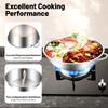 Dual Side Stainless Steel Hot Pot, 13 Inch Divided Soup Pot with Lid, Professional Mandaring Duck Pot for Induction Cooktop