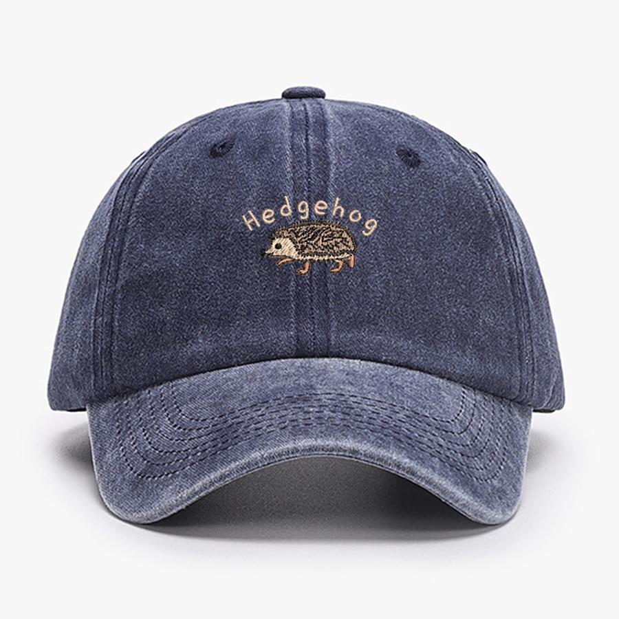 Mini Hedgehog Embroidery cotton Baseball caps for Unisex Women Washed vintage Hat Sports Fishing trucker Summer Autumn Peaked cap