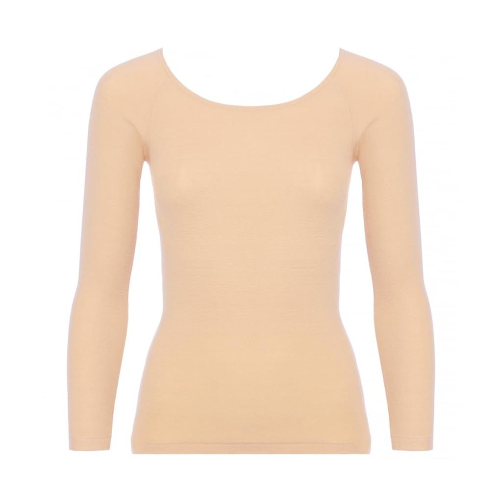 Triumph Warm Fit Innerwear Sleeve 00JP Size M 5370, 3/4 Top, (Beige),