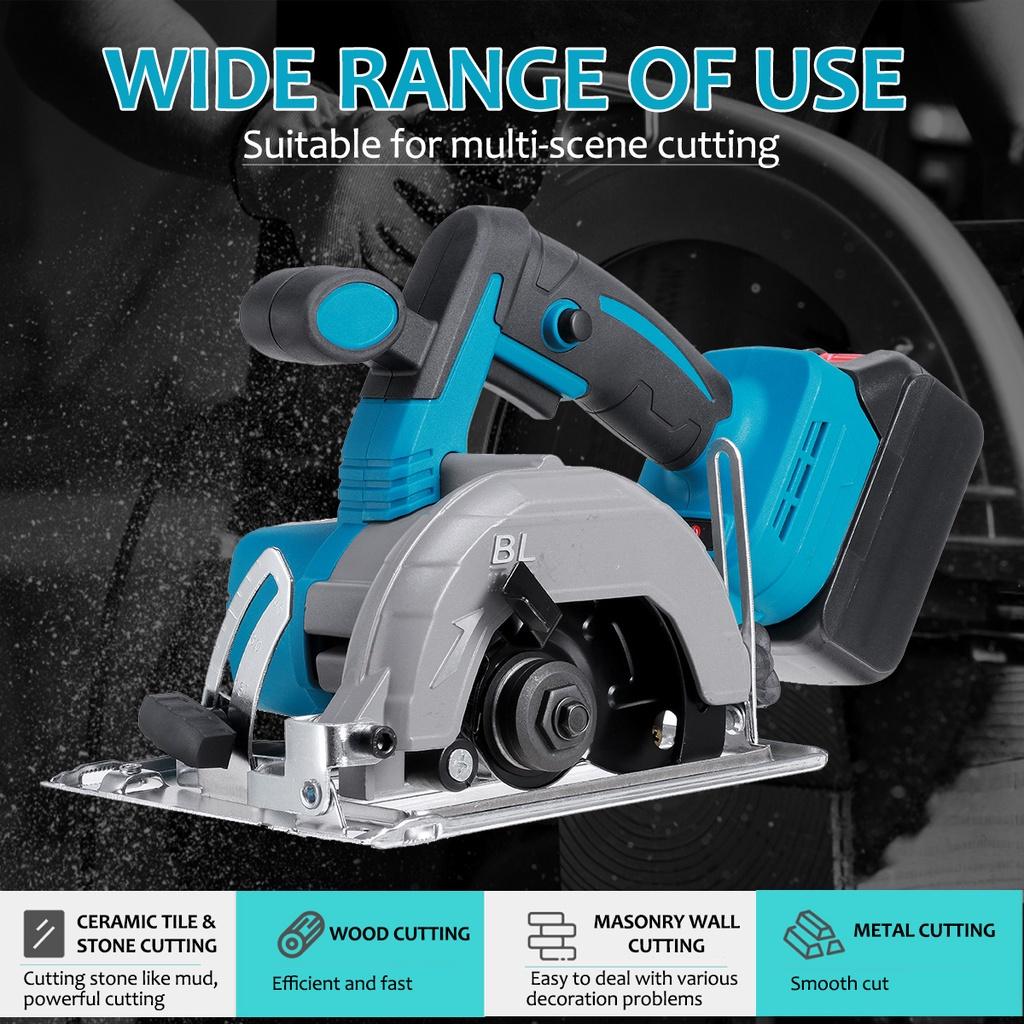 11000PRM 1500W Circular Saw Cordless Electric Saw Wood Cutters 125mm Electric Jigsaw Woodworking Tools with Battery