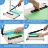 12 Inch A4 Heavy Duty Paper Trimmer with Manganese Steel Blade, Safety Lock, Grid Marks, 2 Pcs Option for Photos and Office Documents