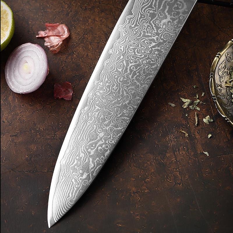 67 слоев дамасской стали, кухонный нож шеф-повара, нож для мяса, нож для мясника, овощерезка, слайсер