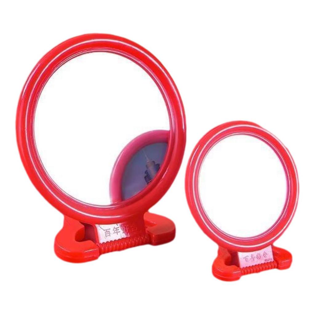 Большое круглое HD пластиковое зеркало в винтажном стиле - Настольное или настенное зеркало для макияжа