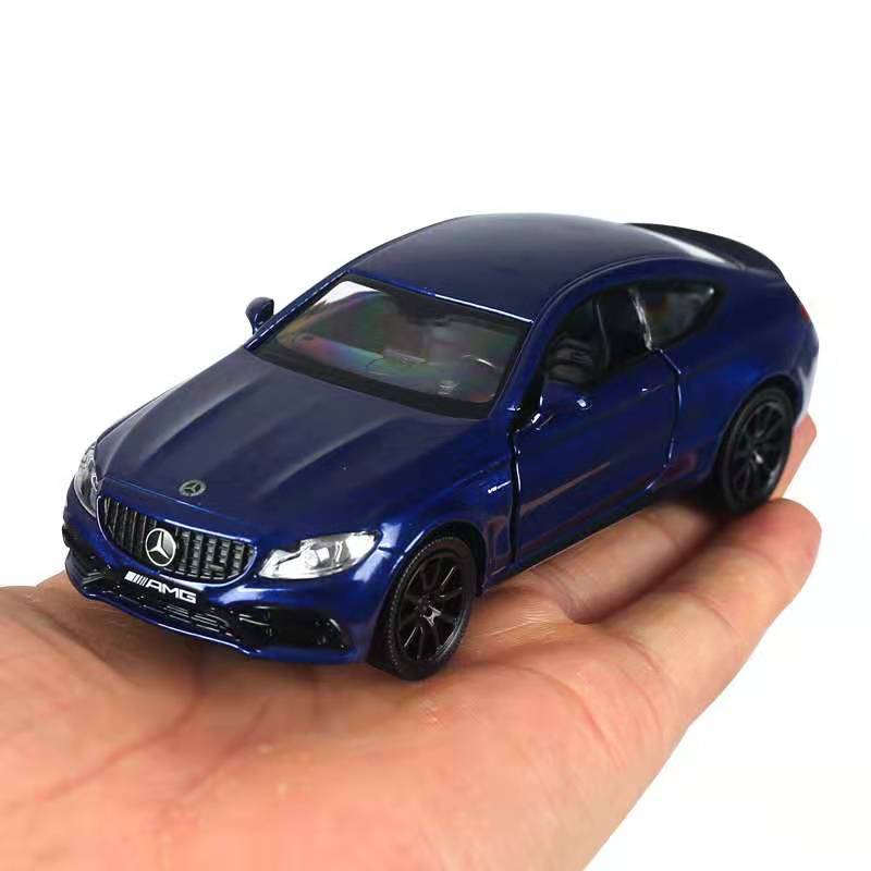 Mercedes Benz C63s AMG Купе 5-дюймовая металлическая модель автомобиля, литая под давлением и игрушечный транспортное средство RMZ city 1:36 моделей из сплава, подарки для детей