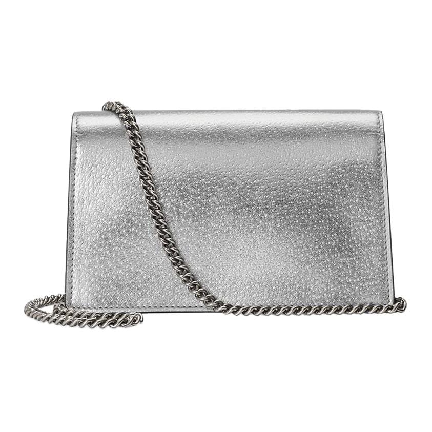 GUCCI Dionysus Leather Crossbody Bag, Shoulder Bag Women's Silver 476432-1TRBN-8173