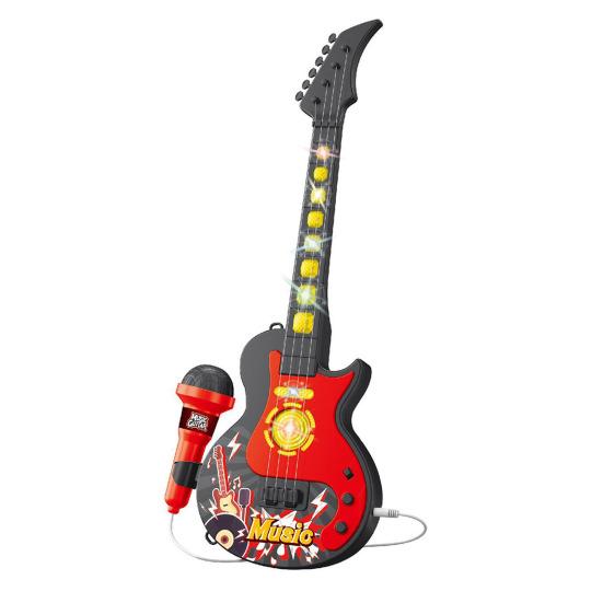 Детский микрофон игрушка со стойкой регулируемой высоты для малышей, мальчиков, девочек, караоке-машина со светодиодной подсветкой, музыкальный детский микрофон для пения