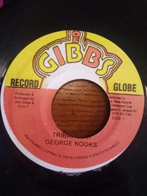 7-дюймовая пластинка GEORGE NOOKS - Tribal War НИКАКОЙ JOE GIBBS Ямайский Регги, Ска и Даб Б/У