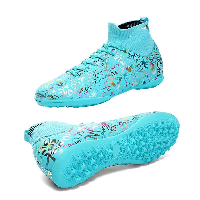 Мужские/женские футбольные бутсы из пяти резиновых материалов с мягкой подошвой и короткой ручкой производства Lammers Кожаные футбольные бутсы Детские футбольные кроссовки