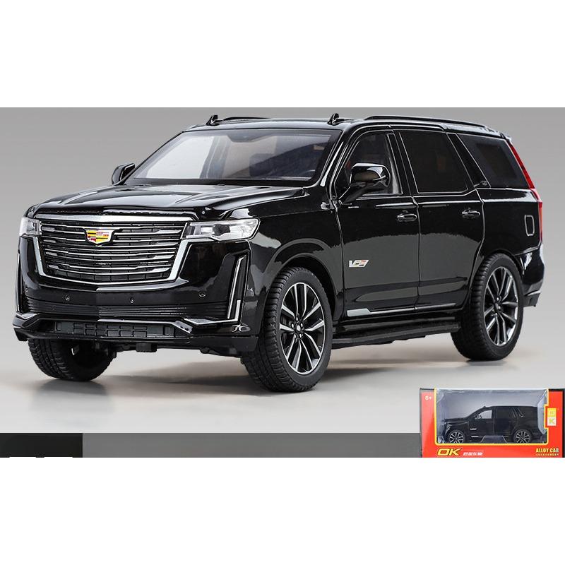 1/24 масштаб Cadillac Escalade металлический сплав литой автомобиль модель игрушечная коллекционная модель для Escalade со звуком, светом и инерционным двигателем игрушки подарки