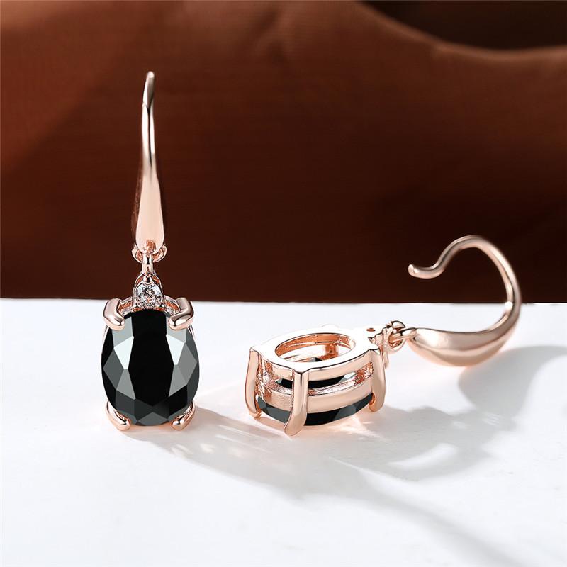 1 пара серег-крючков желтого золота овальной огранки с желтым камнем, обручальное кольцо, висячие серьги для женщин