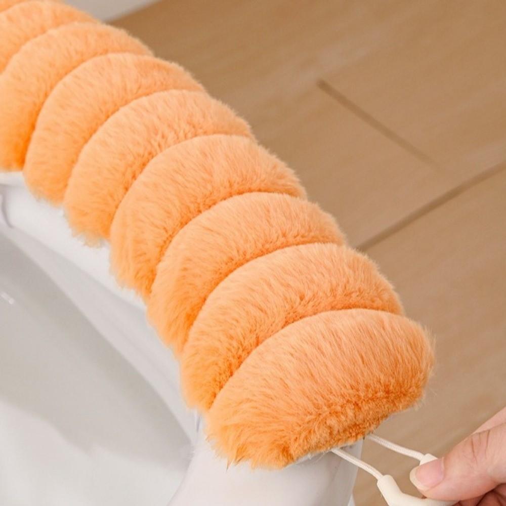 Cartoon Plush Toilet Seat With Handle Toilet Mat Cute Toilet Seat Cover Guest Bathroom