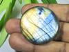 35X24MM Multi Fire Labradorite Round Cabochon Loose Natural Gemstone 93Cts. SK-4009