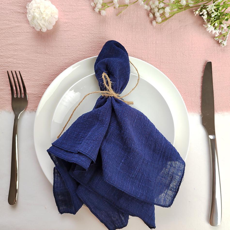 Set of 50 Cotton Cloth Napkins Gauze Fabric 30x30 Cm Factory Outlet Wedding Decor Everyday Use Dinner Tea Towel Table Village