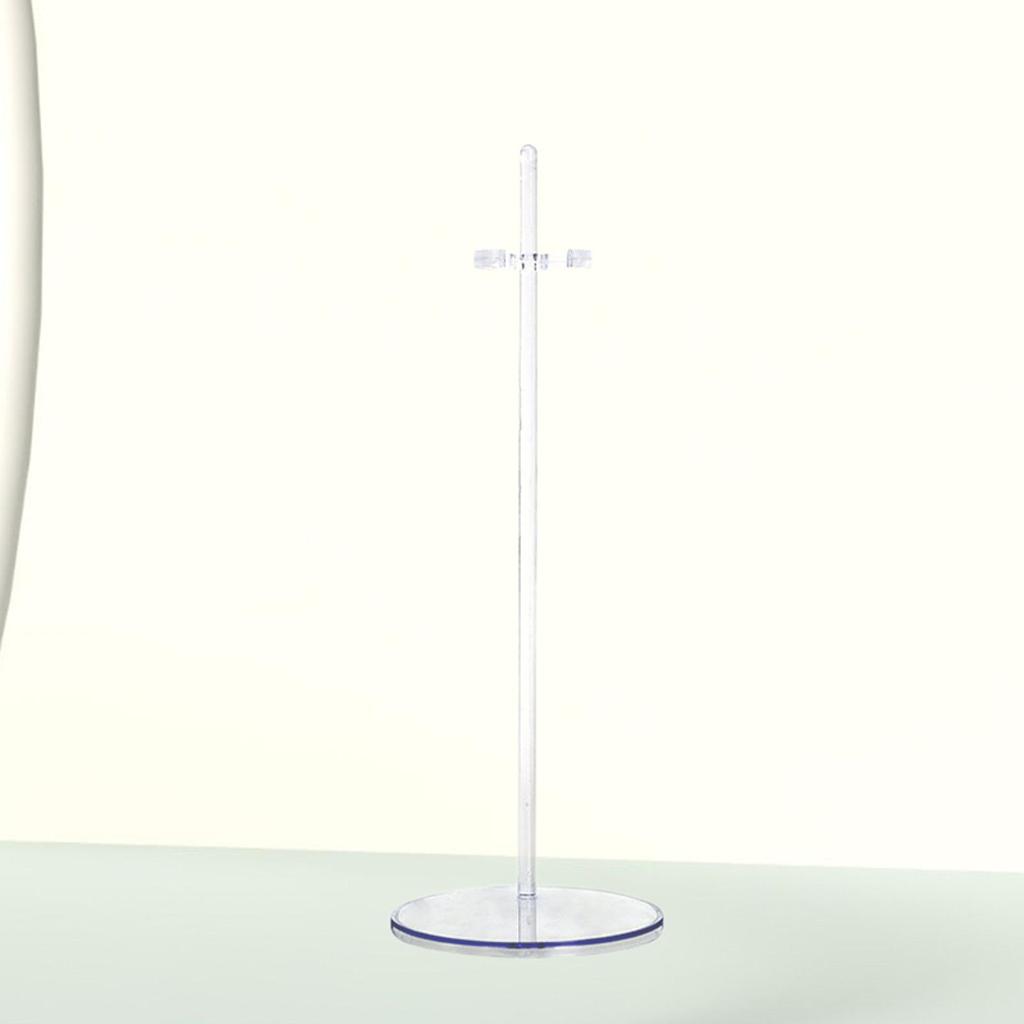 Doll Display Stand, Adjustable Stand Kids Toys Accessories, Transparent Rack for