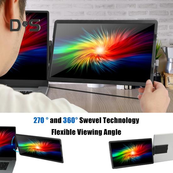 Удлинитель экрана ноутбука Портативный монитор с USB-портом Легкий складной FHD 1080P IPS Универсальный удлинитель монитора ноутбука