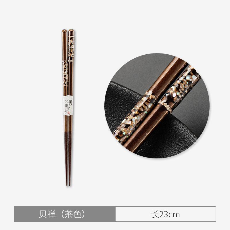 Handmade Chopsticks High Appearance Level Creative Home Tableware Fritillaria Solid Wood Tip High-grade Serving Chopsticks Gifts
