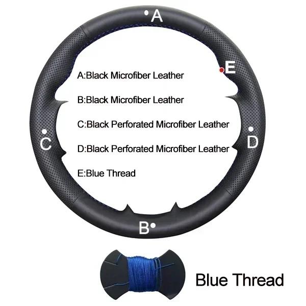 Hand Sewing Car Braid on Steering Wheel Cover for Jeep Commander (XK) 2006-2008 Grand Cherokee III(WK) 2005-2008 Accessories
