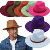 Artificial Suede Western Cowboy Hat Tibetan Style Jazz Fedora Hats  Outdoor Riding