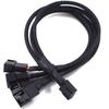 Black Sleeved 4 Pin Pwm Fan Cable Male To Female Pwm Extension Cables  Computer Fan