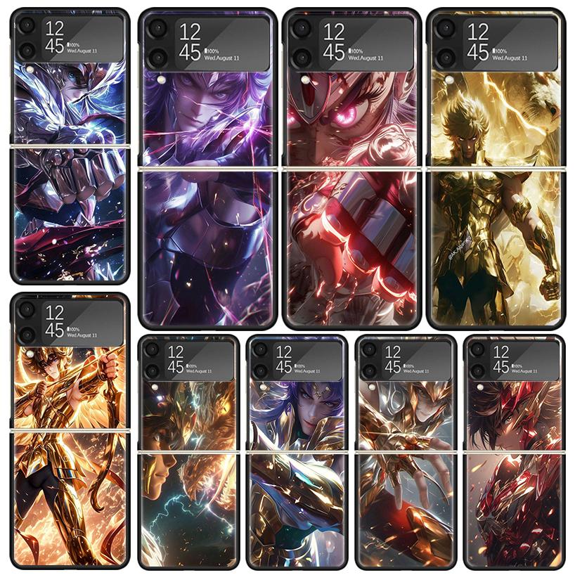 Saint Seiya Cool Cases For Samsung Galaxy Z Flip 4 5 6 7 3 Z Flip7 Flip6 Flip4 Flip5 Flip3 5G Hard Shockproof Fundas Cover