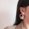 Rabbit Three-dimensional Harajuku Animal Earrings Women Earrings Korean Style Jewelry Resin Jewelry