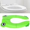 Folding Potty Seat Pad Portable Baby Toddler Toilet Training Seat Non Slip Pad for Travel(Green )