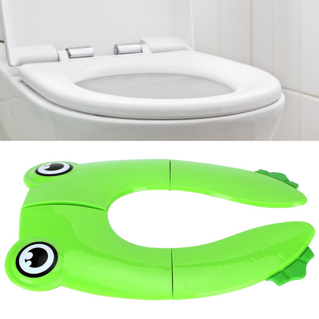 Folding Potty Seat Pad Portable Baby Toddler Toilet Training Seat Non Slip Pad for Travel(Green )