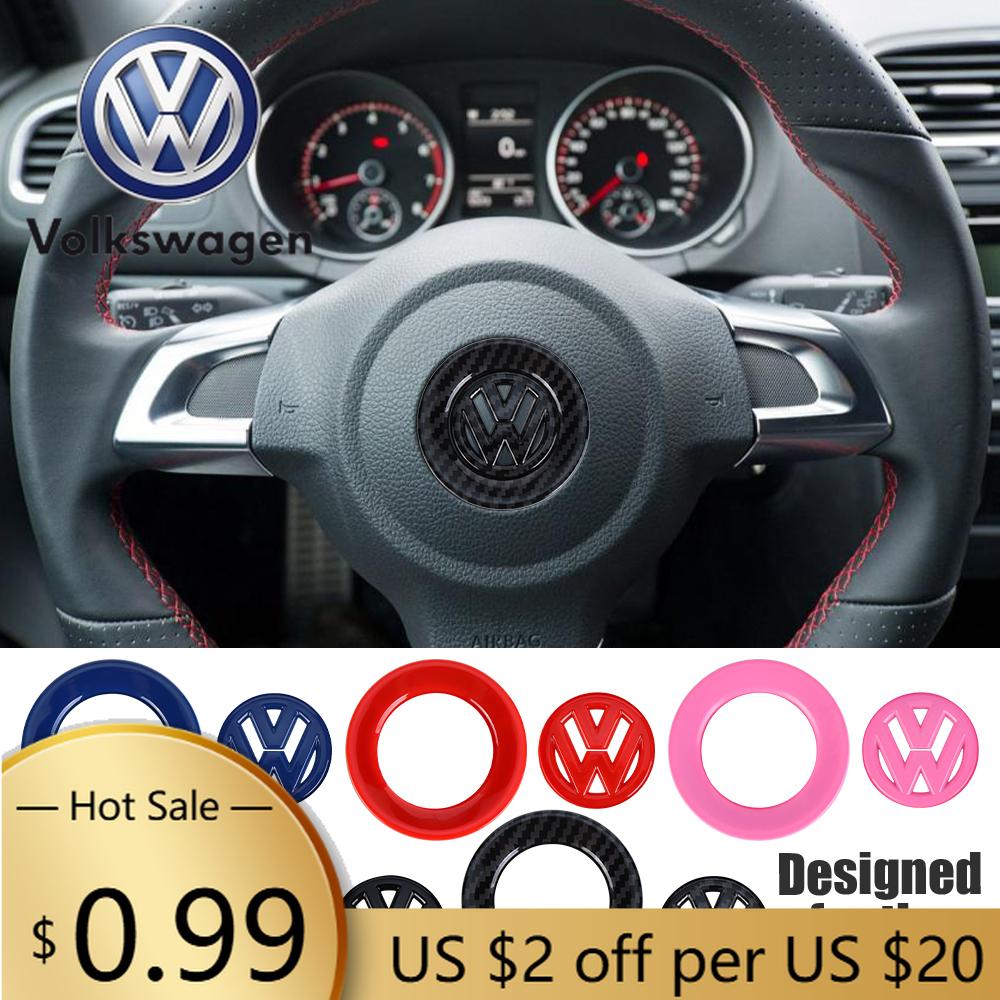 Для VOLKSWAGEN VW ABS Декоративное кольцо-накладка на руль автомобиля Наклейка-крышка Для Volkswagen Vw Tiguan Jetta Mk6 Scirocco Polo 6R